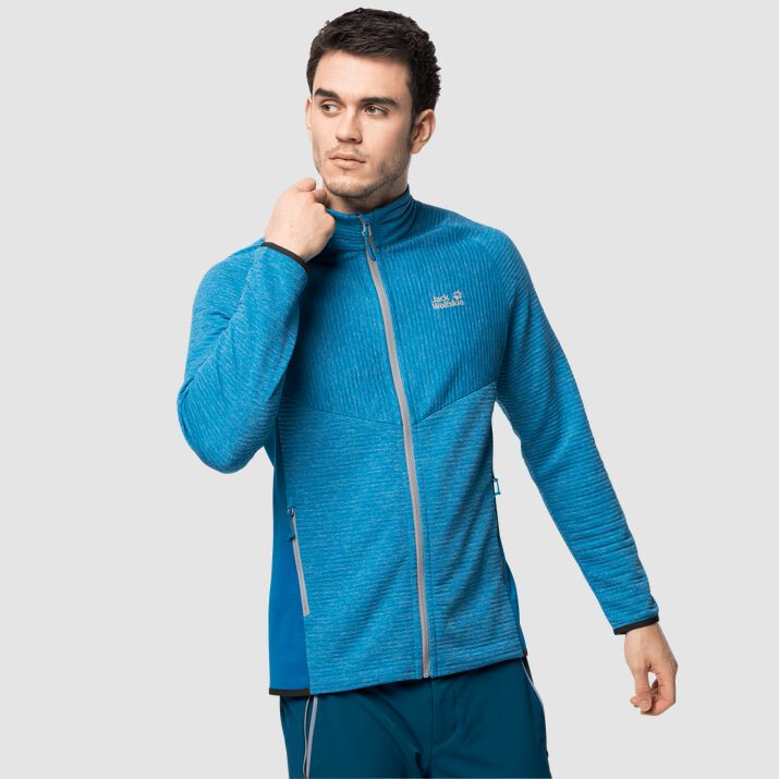 Jack Wolfskin Mens Active Tongari Fleece Jacket Blue 345816KHT